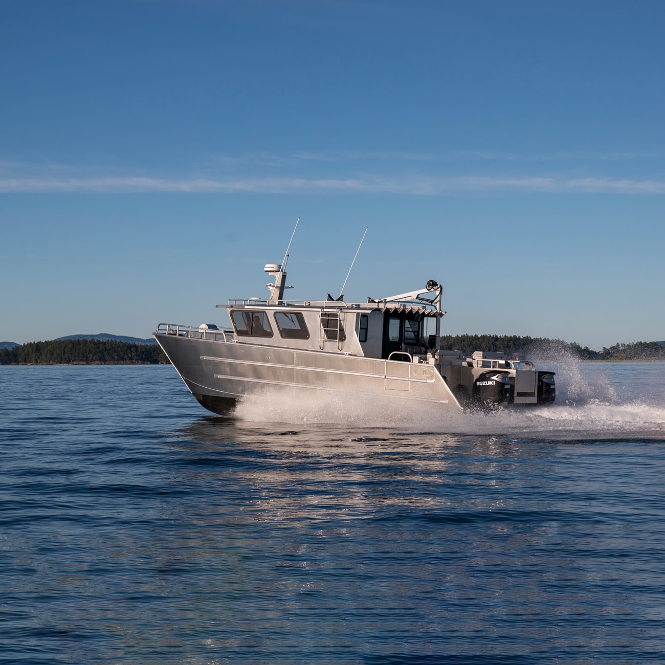 36 foot aluminum Cuddy Cabin boat manufactured Sidney BC British Columbia Canada by JR Marine