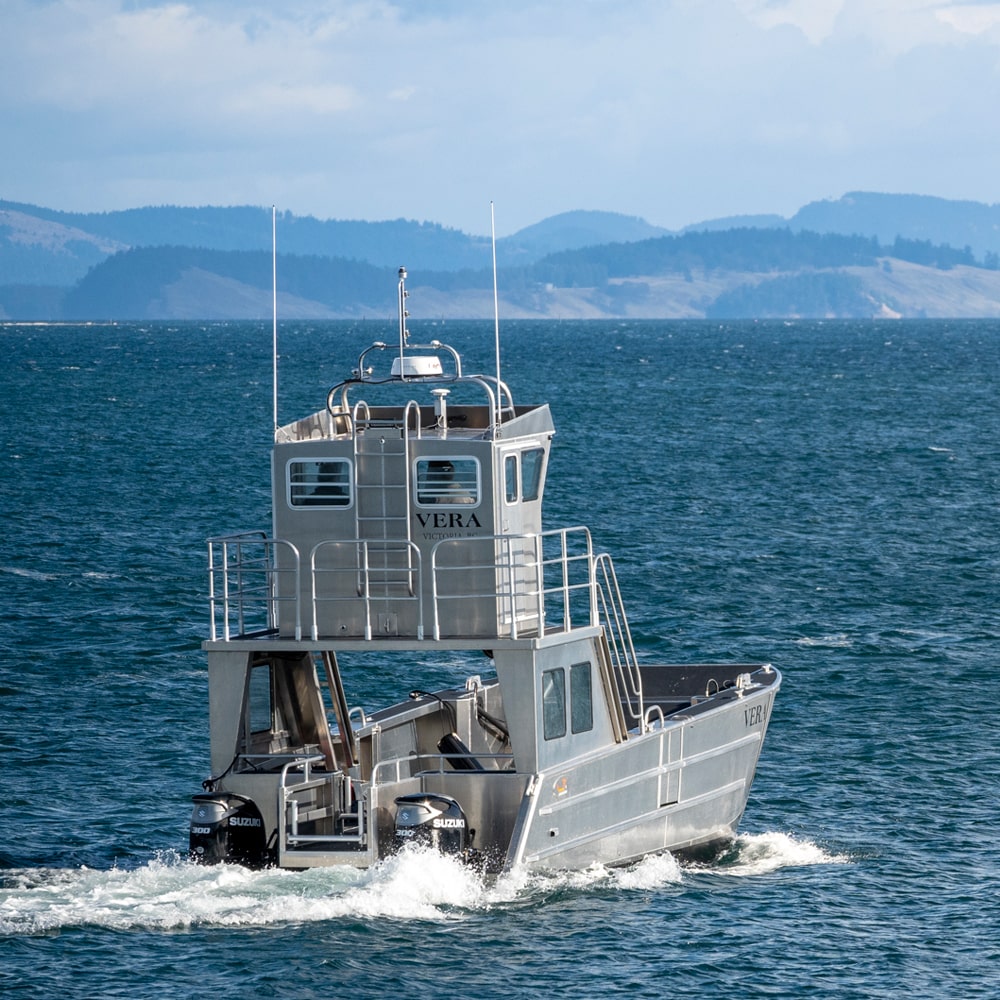 36 foot aluminum landing craft boat manufactured Sidney BC British Columbia Canada by JR Marine
