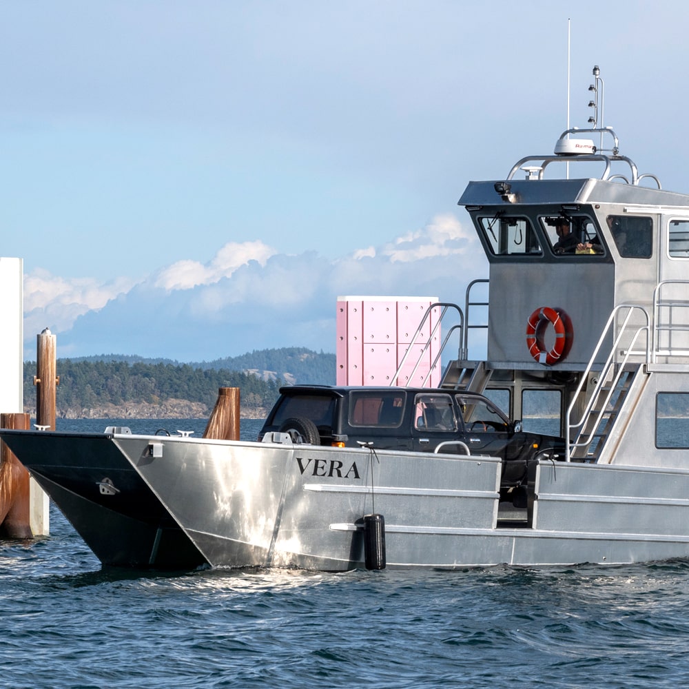 36 foot aluminum landing craft boat manufactured Sidney BC British Columbia Canada by JR Marine