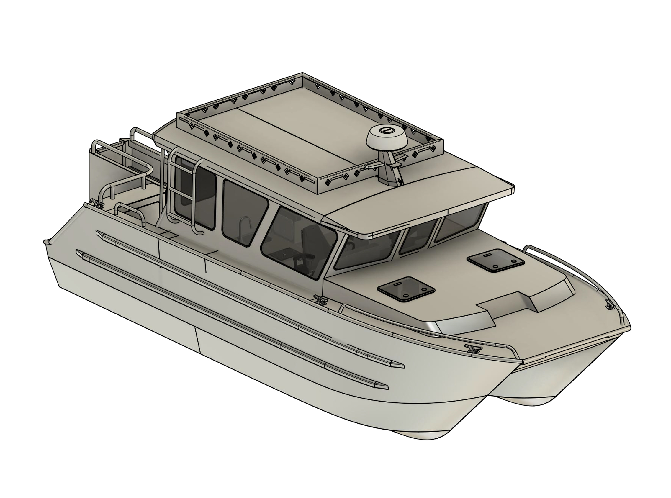 36' Welder Aluminum Catamaran - Cuddy Cabin by JR Marine