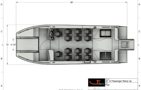 36′ 12 Passenger Inside Plan 36' Welded Aluminum Catamaran - 12 Passenger by JR Marine