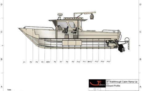 36′ Walkthrough Inboard Profile 36' Catamaran - Walkthrough by JR Marine
