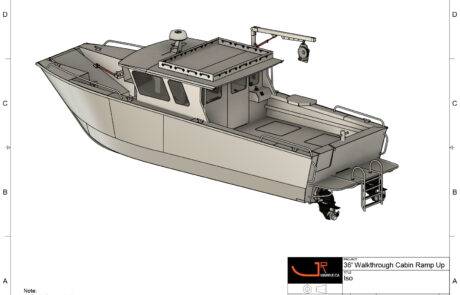 36′ Walkthrough Cabin Ramp Up 36' Catamaran - Walkthrough by JR Marine